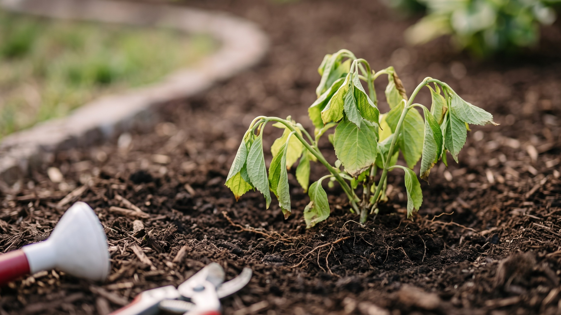 transplant shock in newly planted garden plants