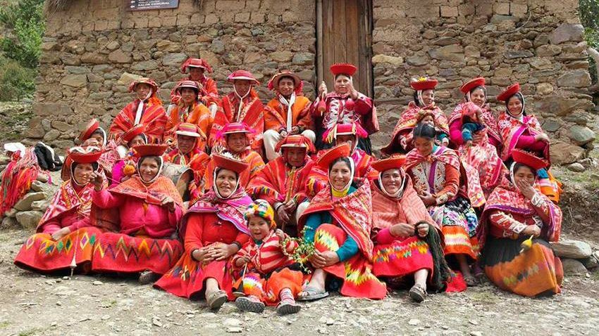Ollantaytambo Residents in Traditional Attire.