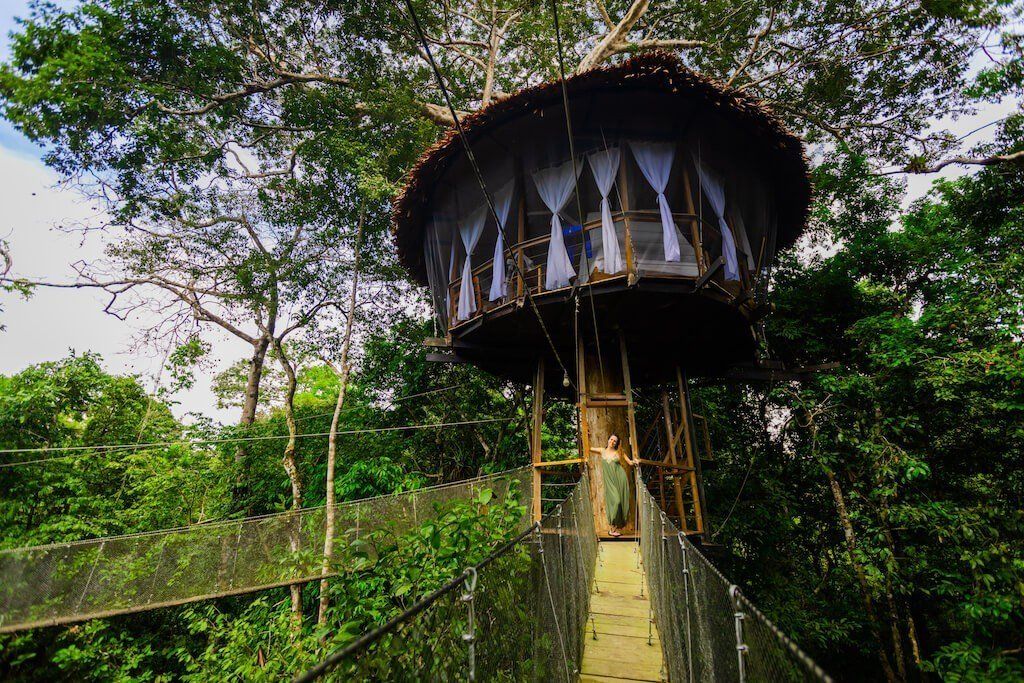 Tree house lodge in Iquitos