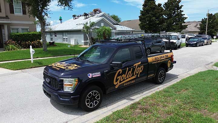 Gold Top Roofing residential roof replacement project in the Tampa Bay area