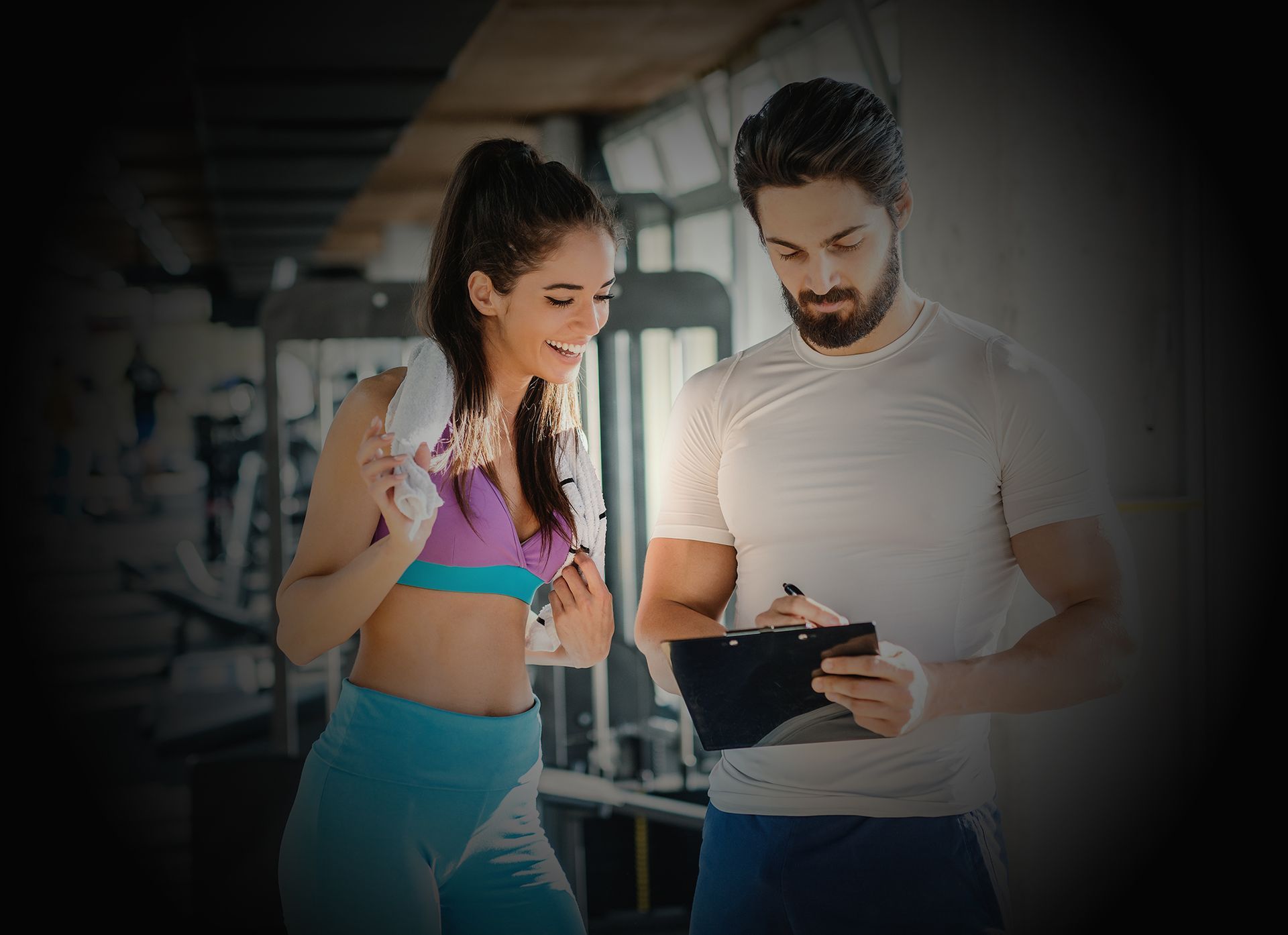 Fitness Instructor With His Client
