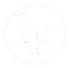 "LH" monogram within a circle, featuring elegant, stylized letters.