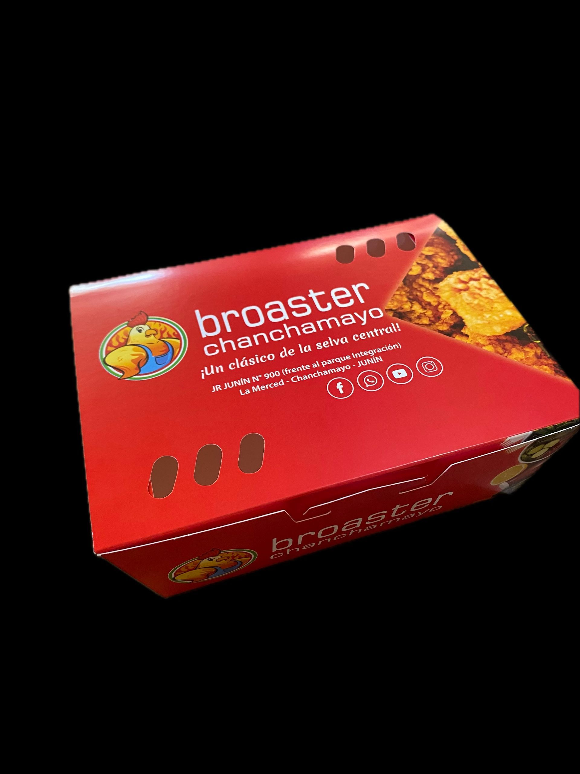 Red cardboard box for 