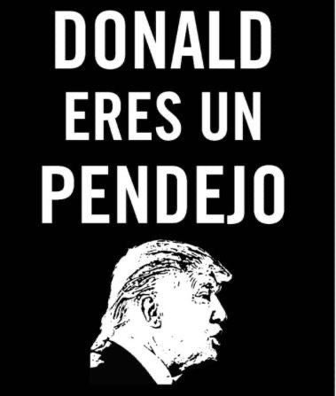 Black protest poster  and a profile illustration below.
