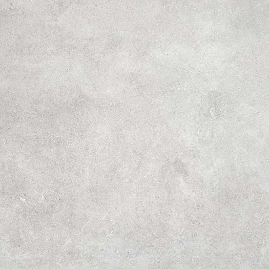 A close up of a white tile with a gray texture.