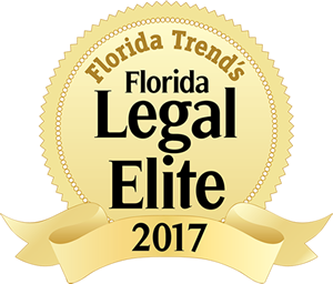 Florida trends legal elite 2017 seal with gold ribbon
