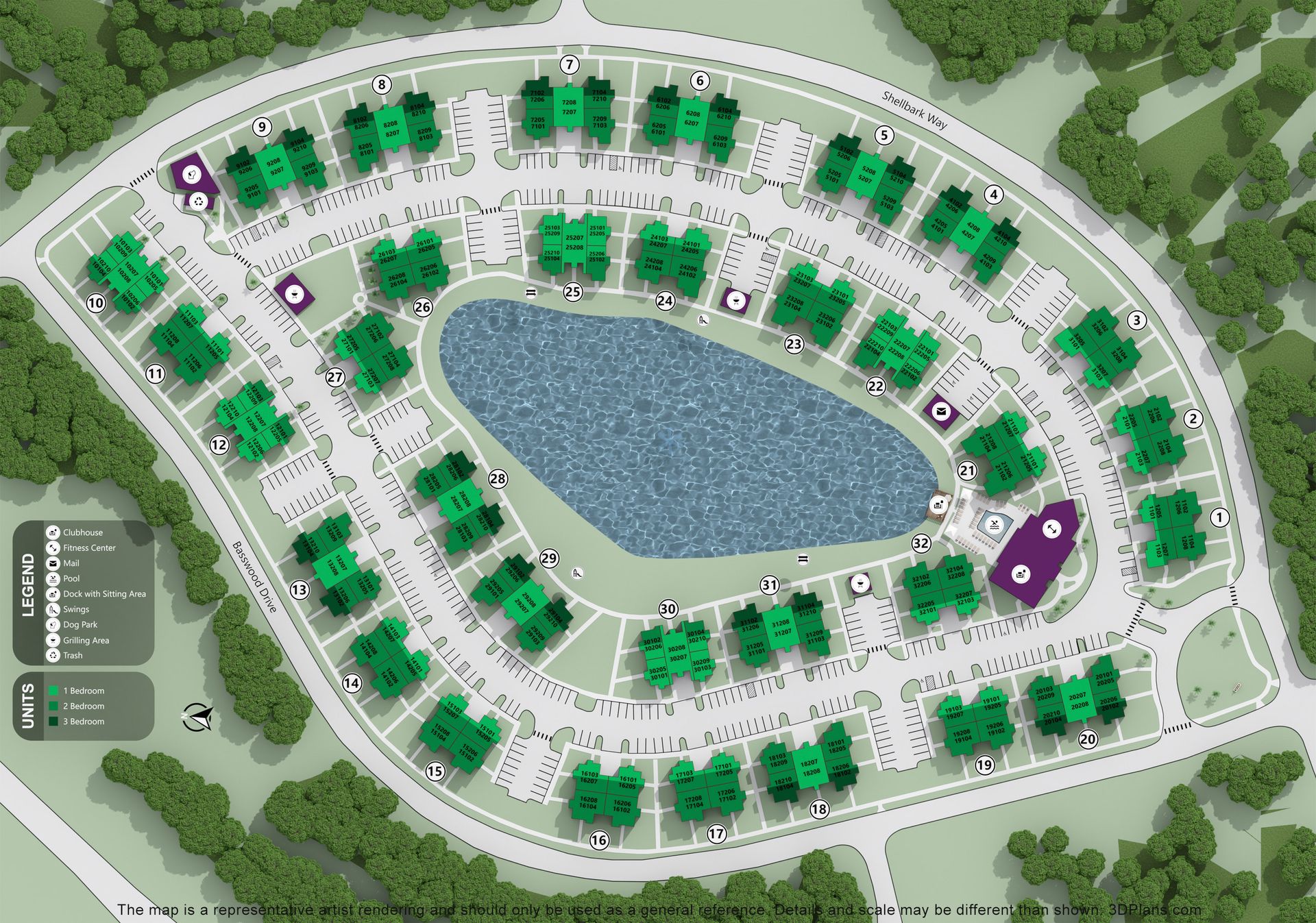 Property Map Cottages at Emerald Cove Savannah, GA