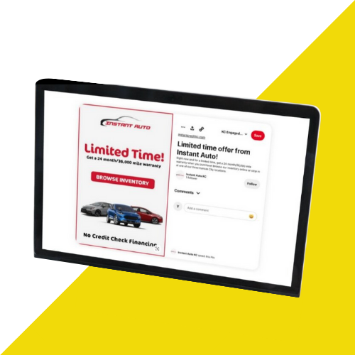 A tablet with a limited time advertisement on it