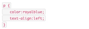 Example of CSS code