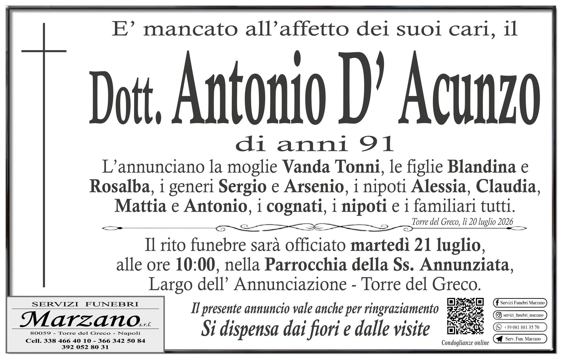 Dott. Antonio D' Acunzo