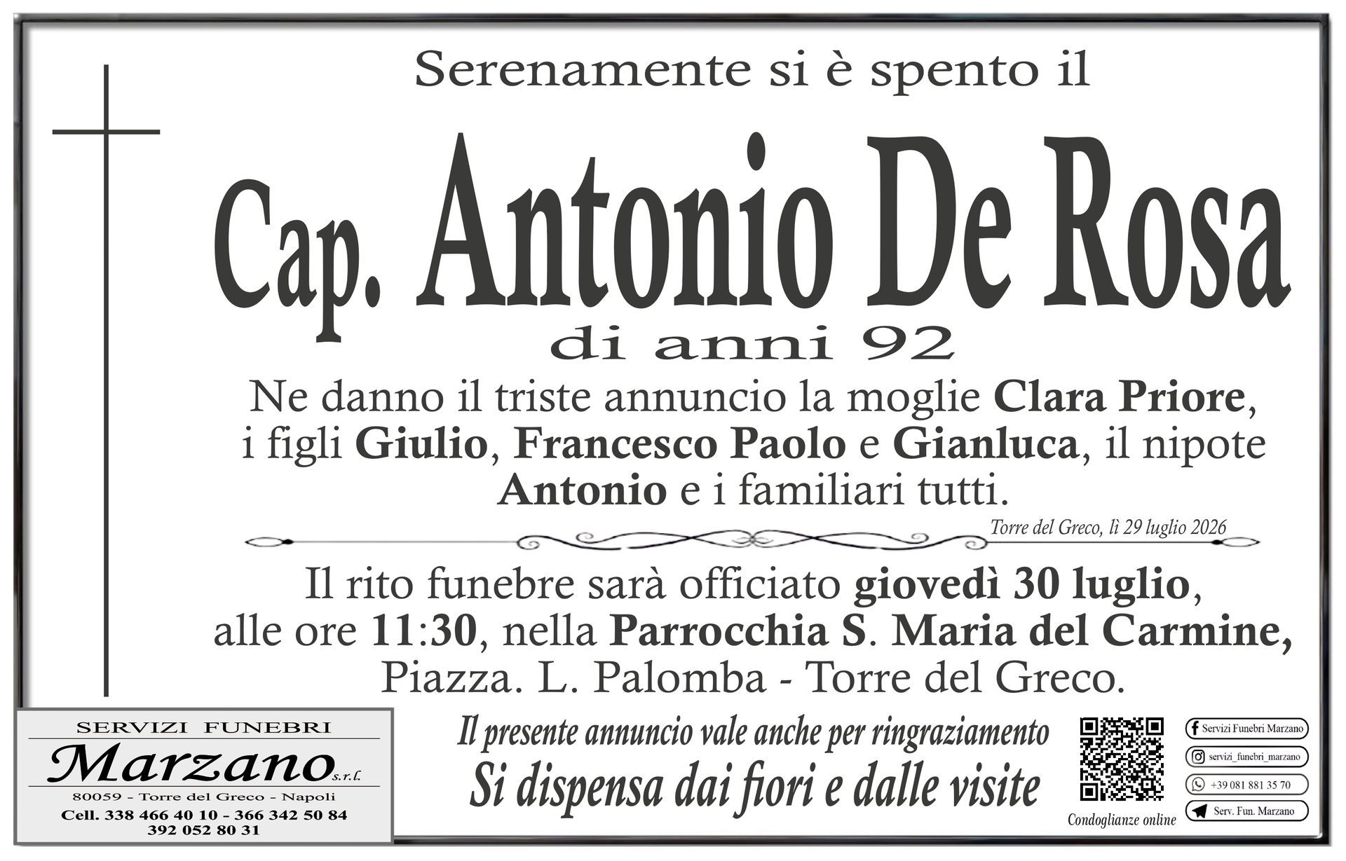 Cap. Antonio De Rosa