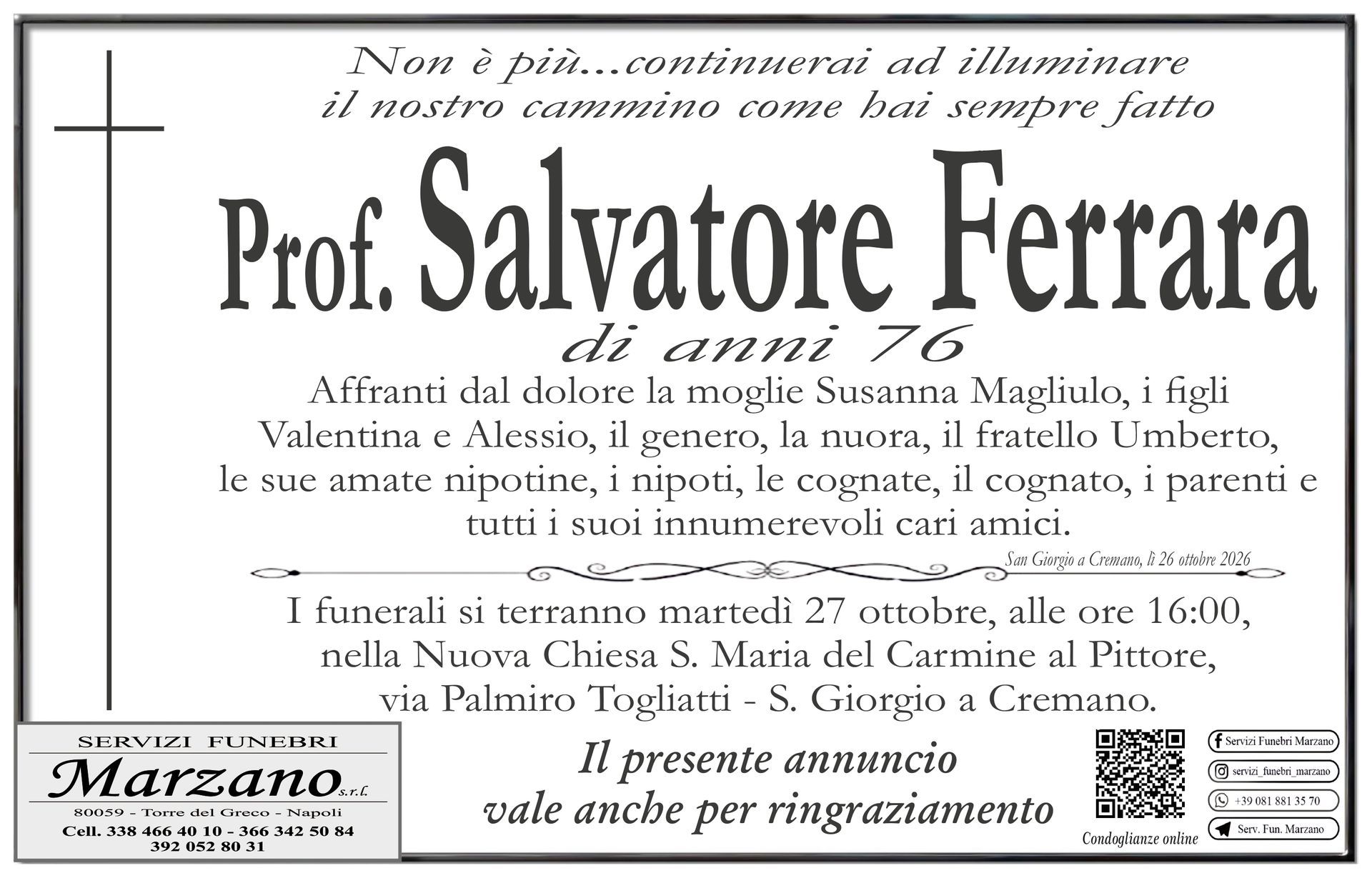 Prof. Salvatore Ferrara