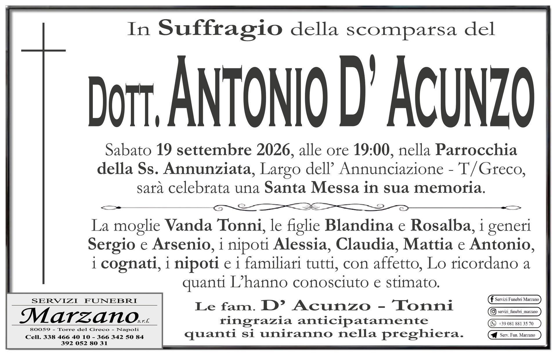 Dott. Antonio D' Acunzo