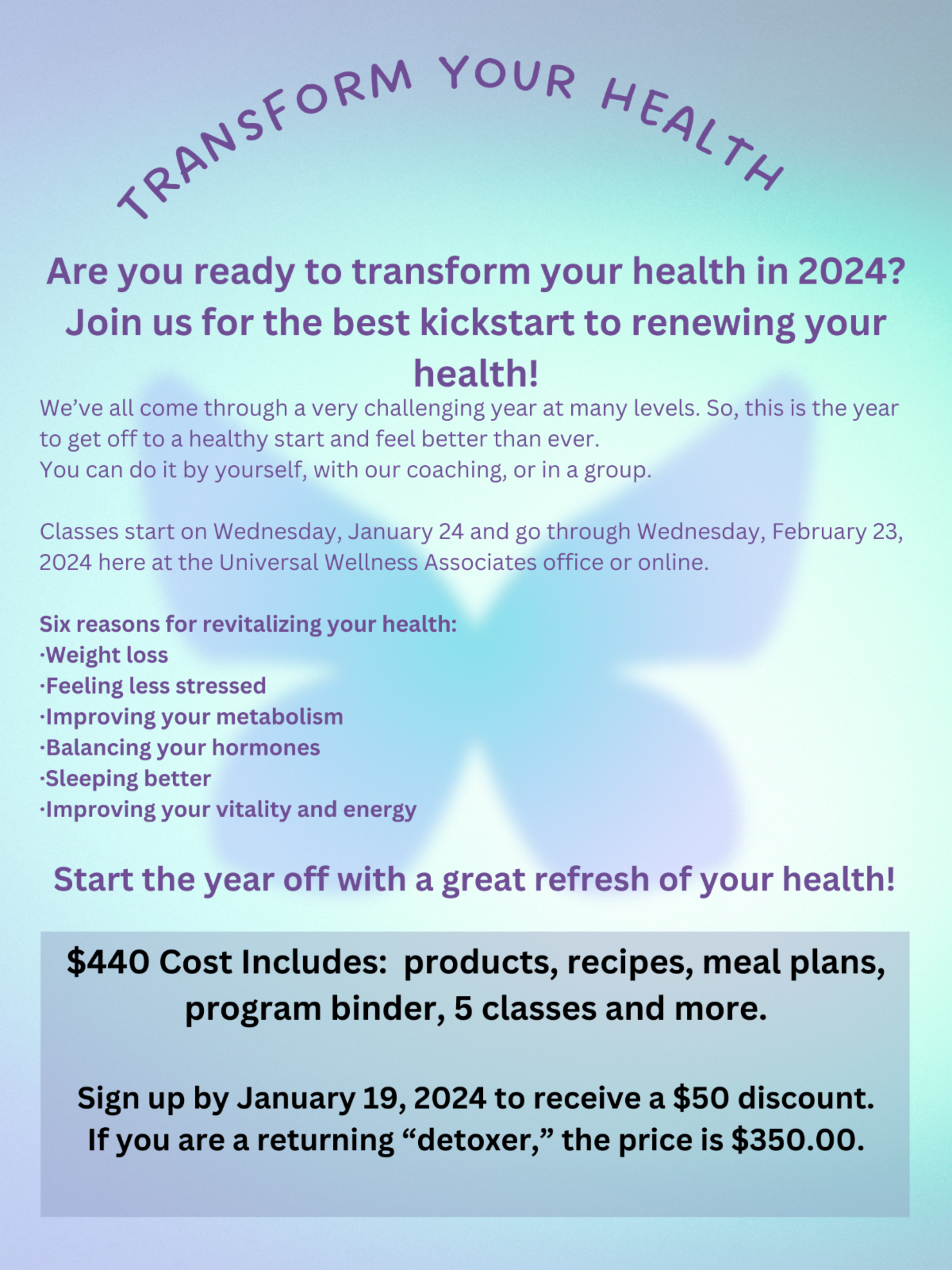 Transform Your Health — Fair Oaks, CA — Universal Wellness Associates