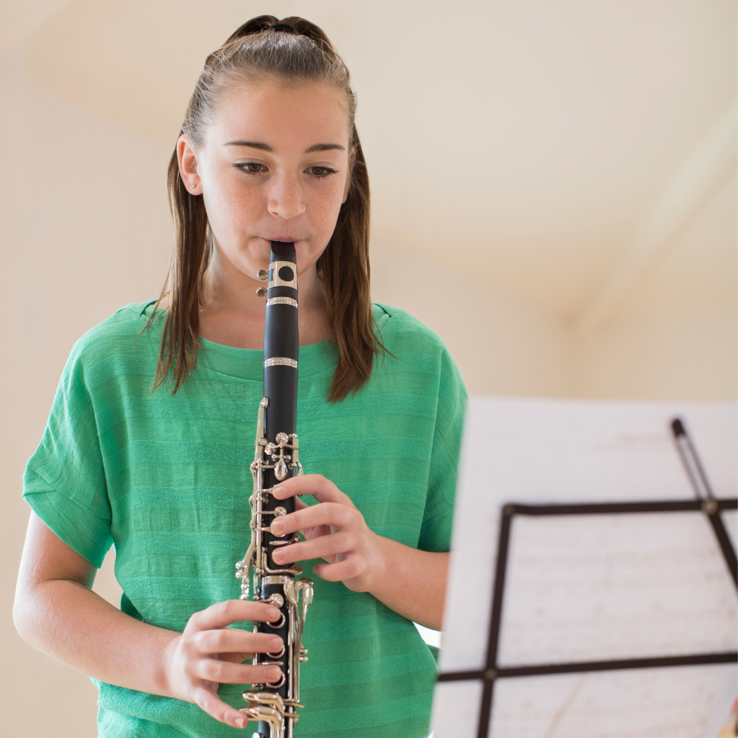 playing clarinet