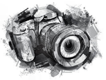macchina fotografica stilizzata