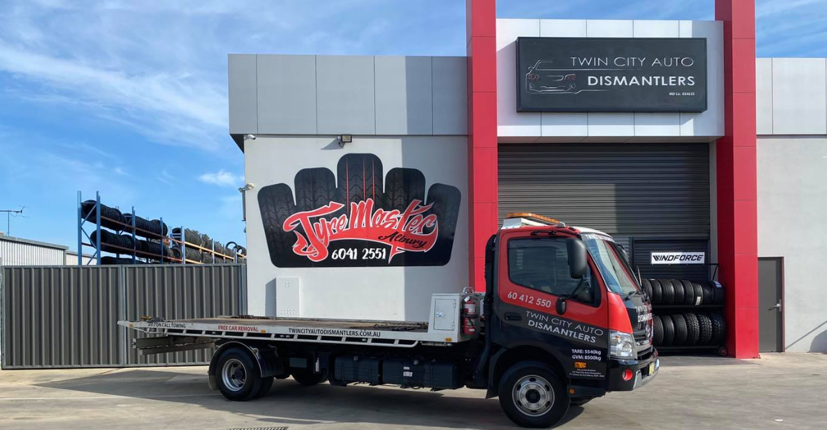 Our Tow Truck Outside Our Workshop — Wreckers in Albury, NSW