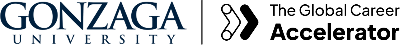 Gonzaga University and The Global Career Accelerator logos