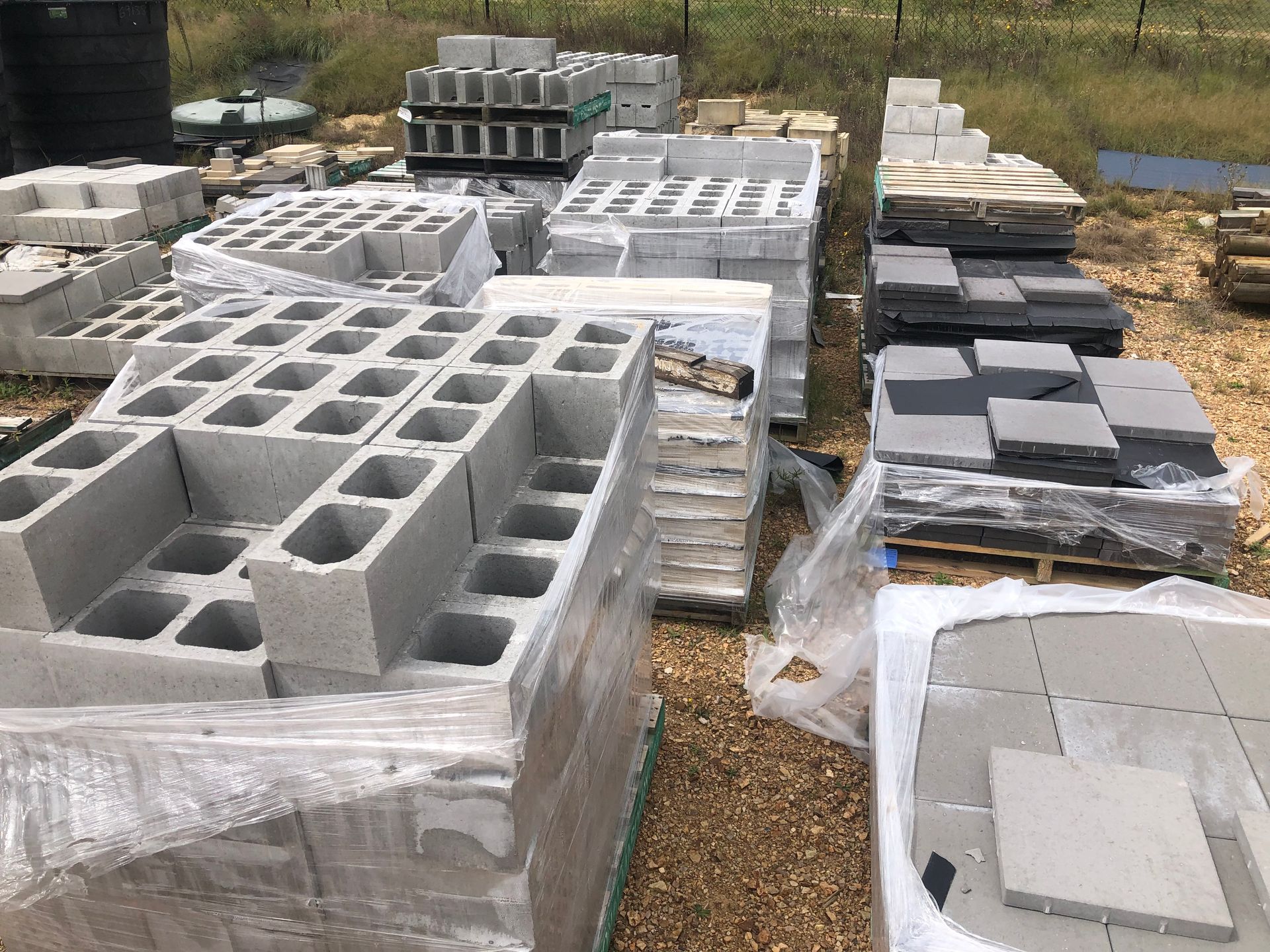 Piles of Concrete Blocks and Pavers — Tenterfield Timber & Hardware in Tenterfield, NSW