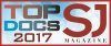 A sign that says top docs 2017 magazine on it.