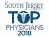 A logo for south jersey top physicians in 2018.