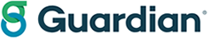 The Guardian logo: a green and blue linked circular design with the word 