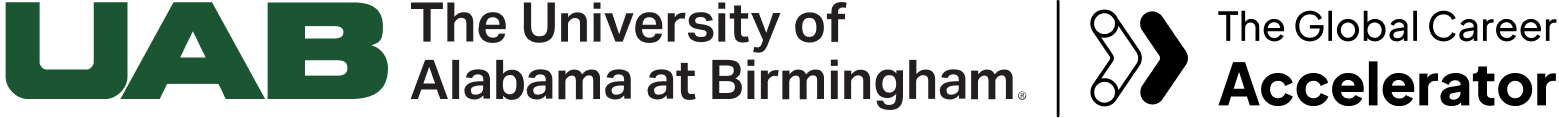 UAB and The Global Career Accelerator logos