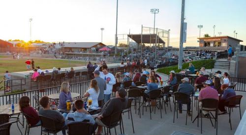 People at the Spearfish Sasquatch Party Deck — Spearfish, SD — Spearfish Sasquatch Baseball