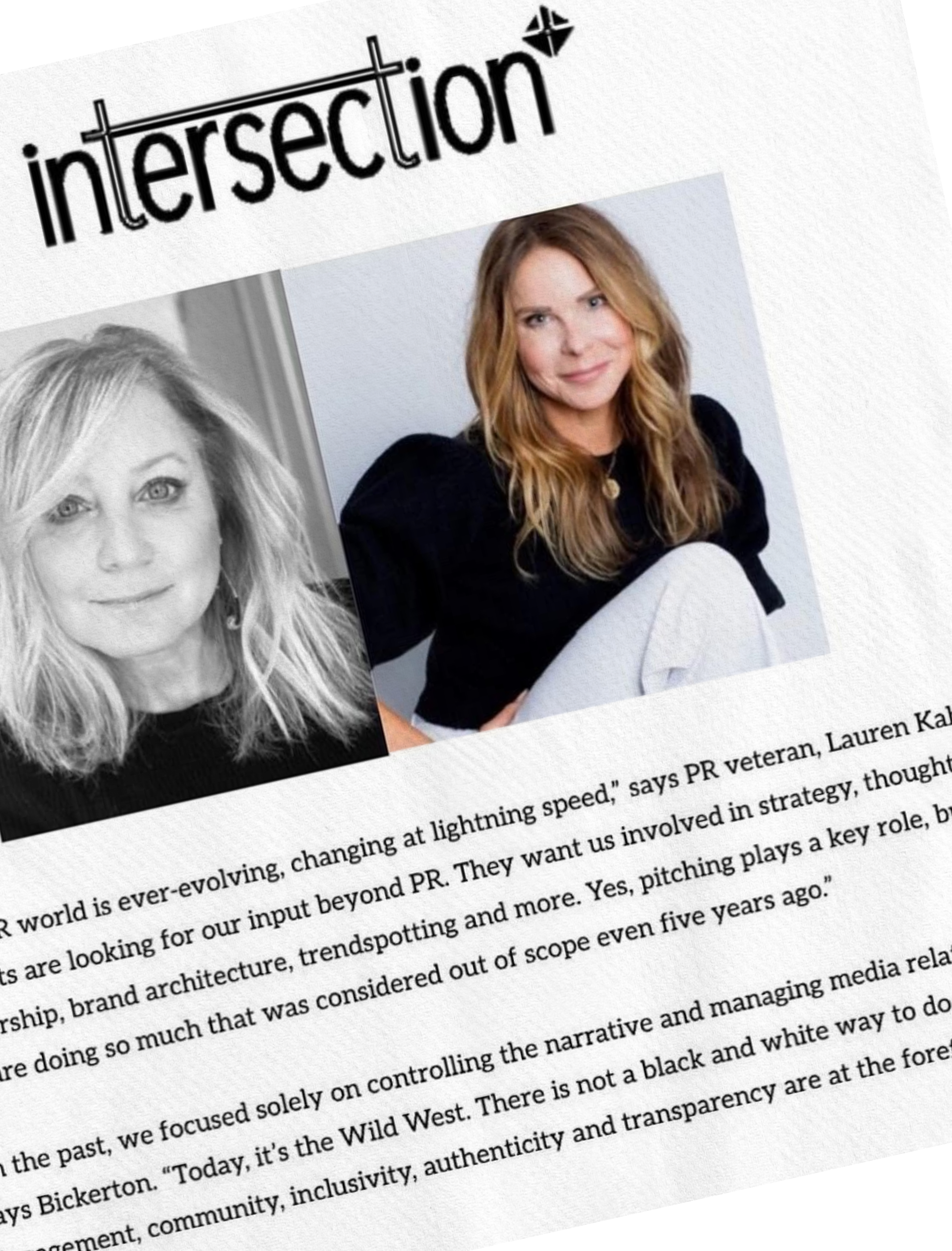 Magazine page with a headline 