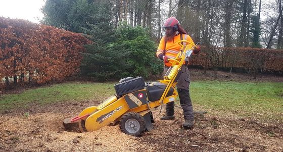 Beats digging it out . . . Working with the Predator stump remover