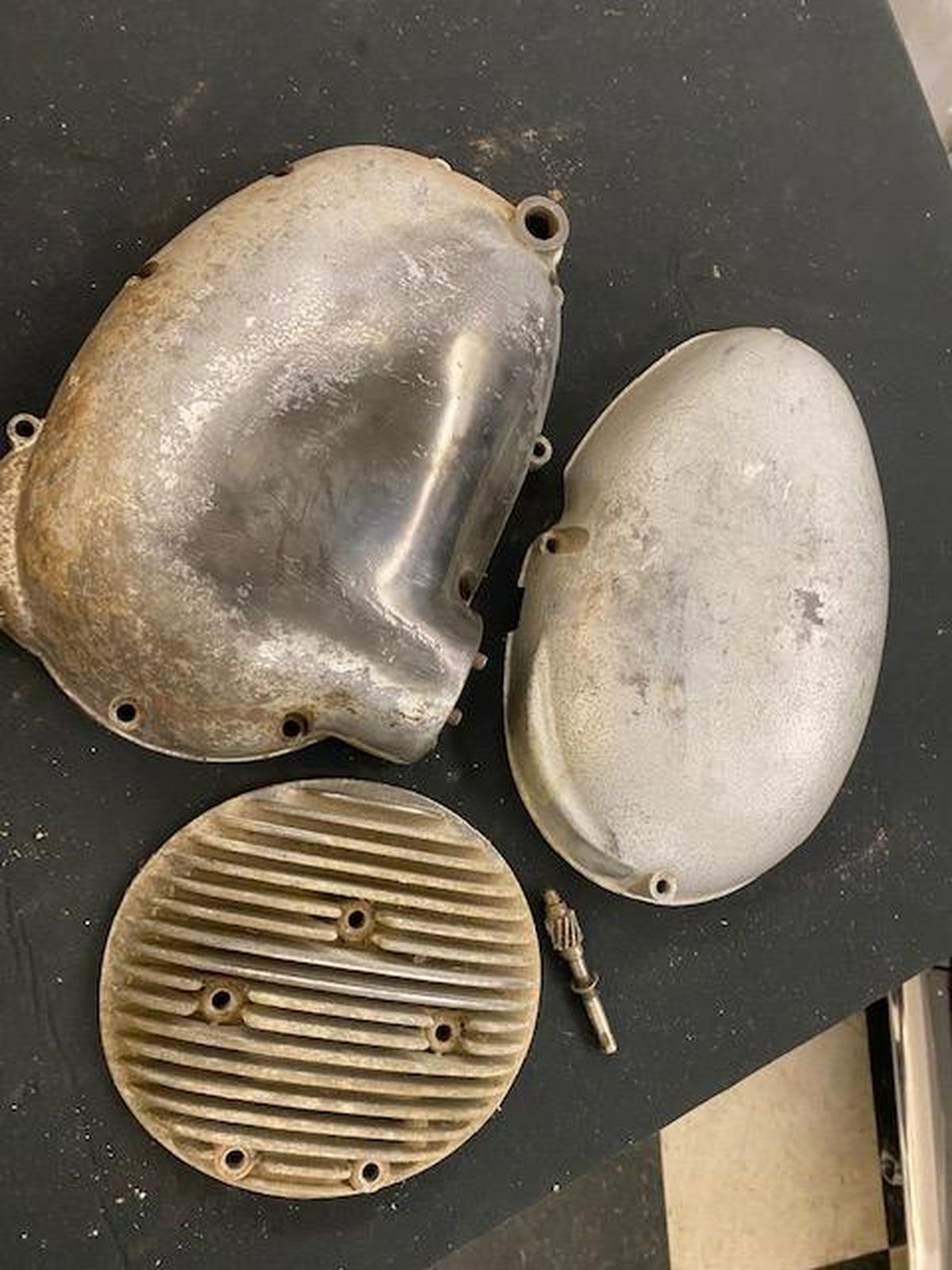 A close up of a metal object on a table