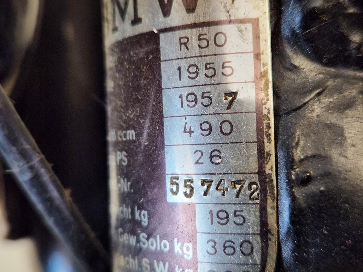 A close up of a label that says r50 on it