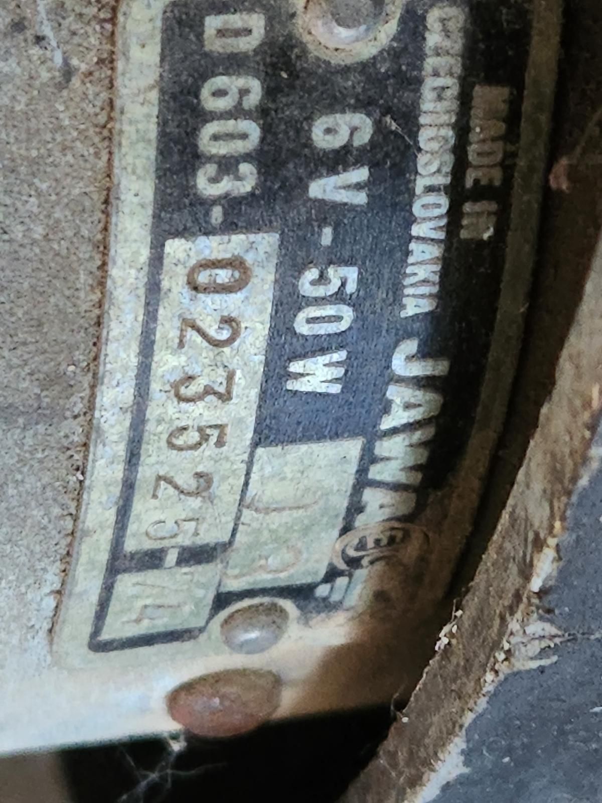 A close up of a label that says made in czechoslovakia