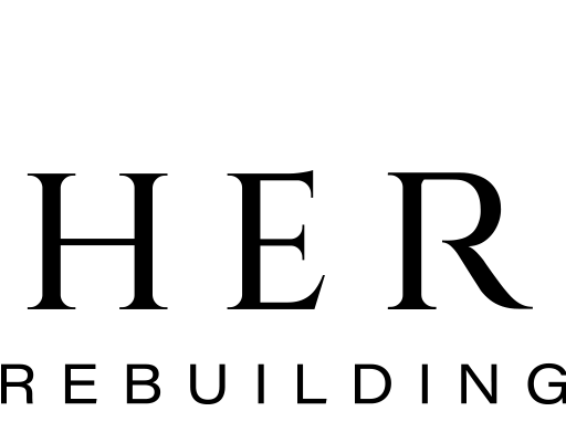 HER Rebuilding logo in black text on a white background