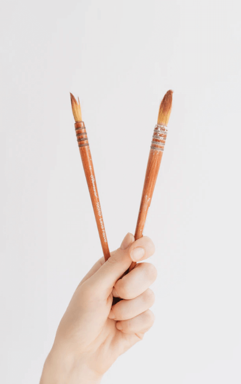 Painting brush sticks