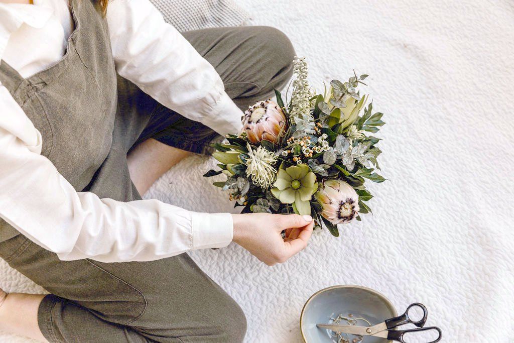 Sally-Flower-arranging-australian-flowers