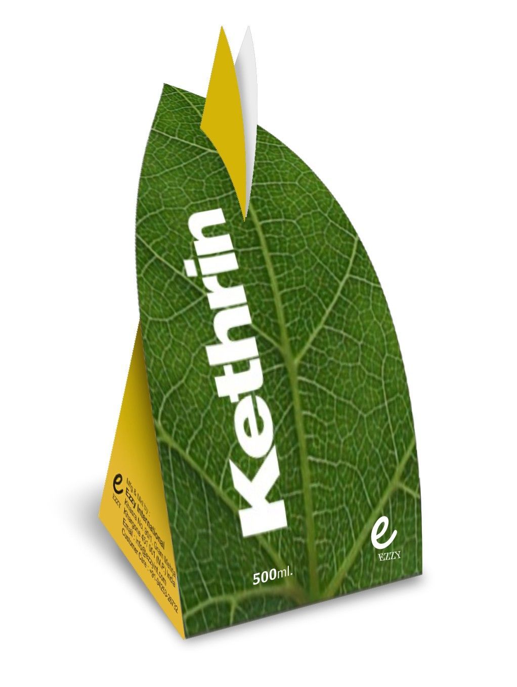 A green leaf with the word kethrin on it