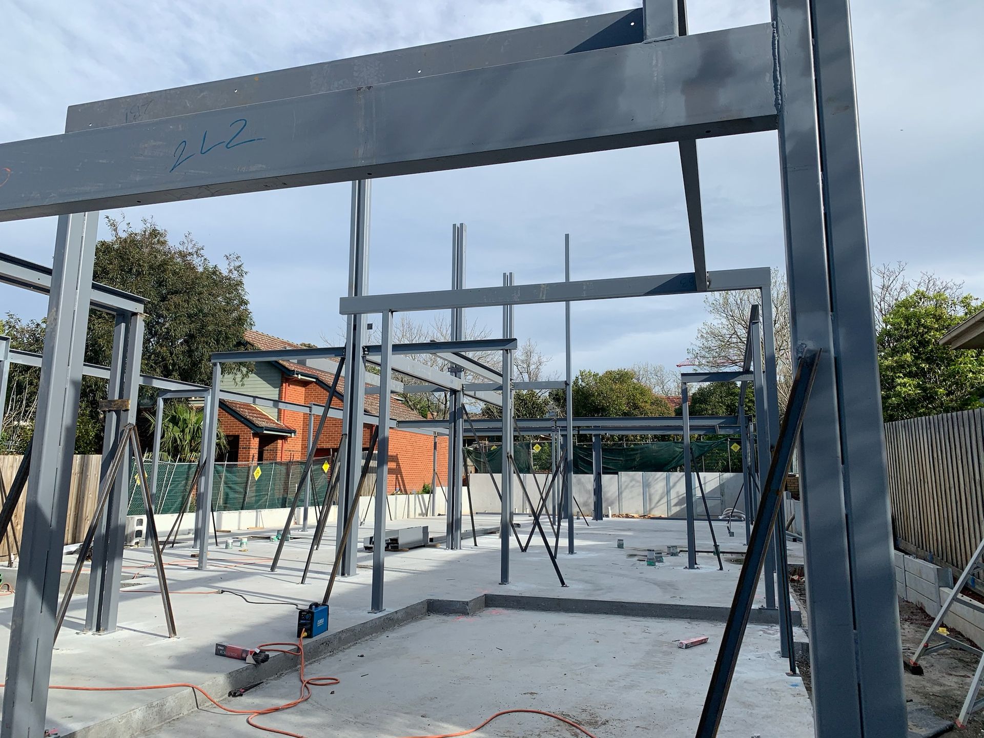 Steel Frame Of A Building Under Construction