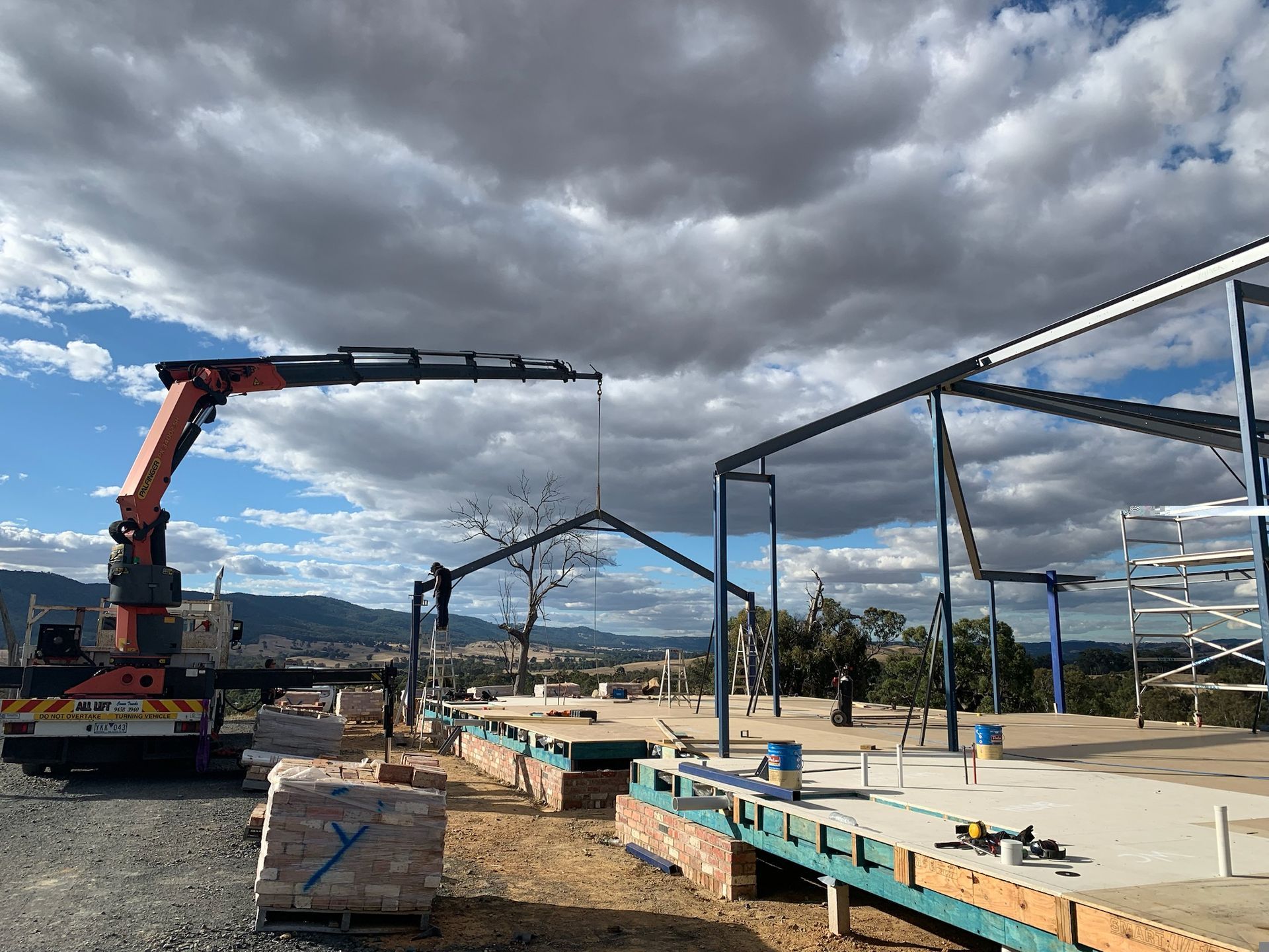 Steel Frame During Construction