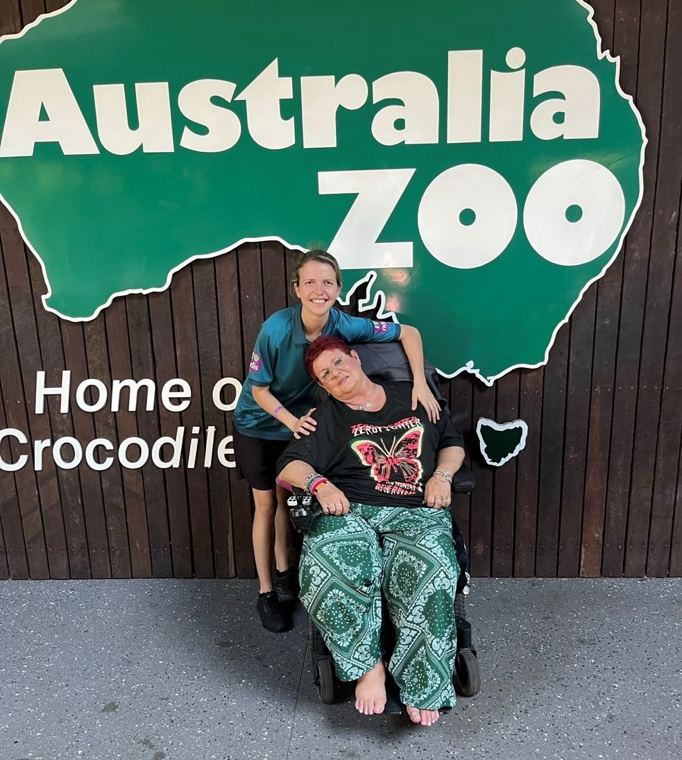Rolled clean towels in a wire basket sitting - NDIS in Urangan, QLD