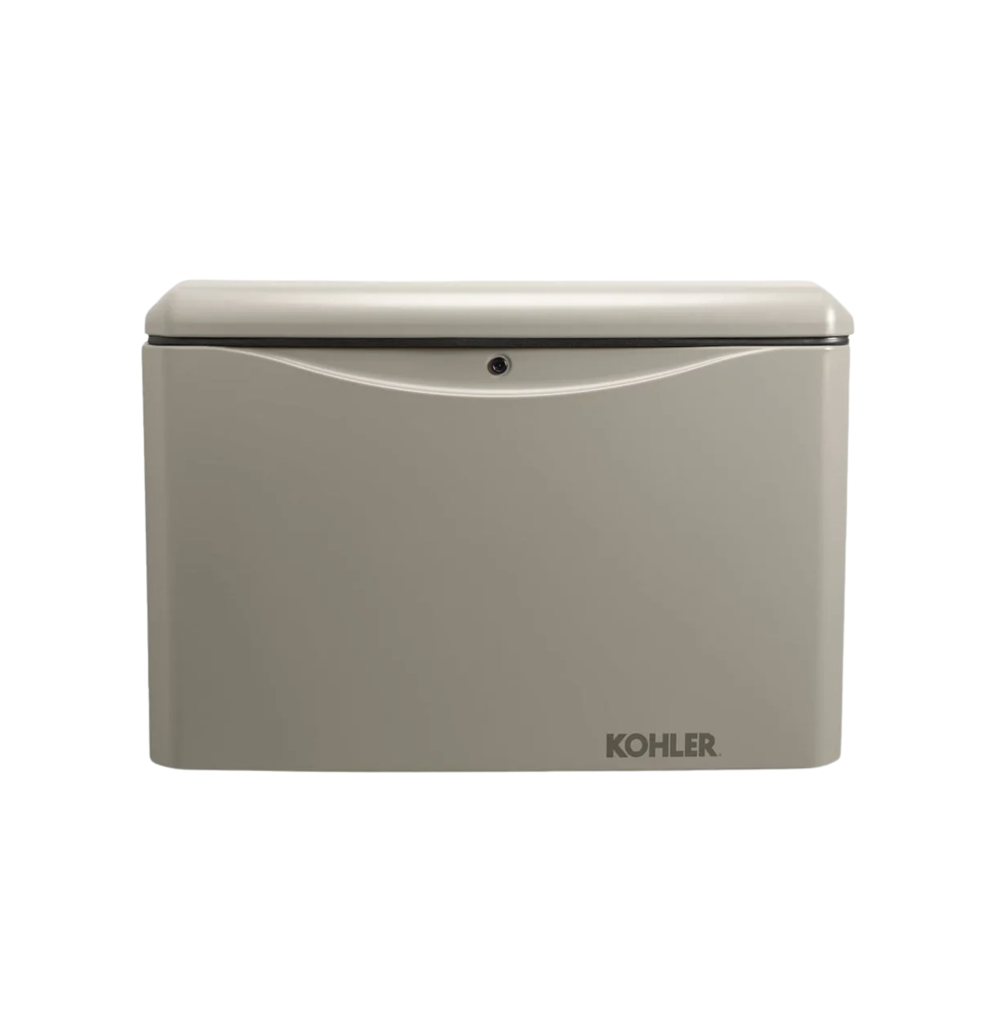 Beige Kohler wall-mounted paper towel dispenser on a white background