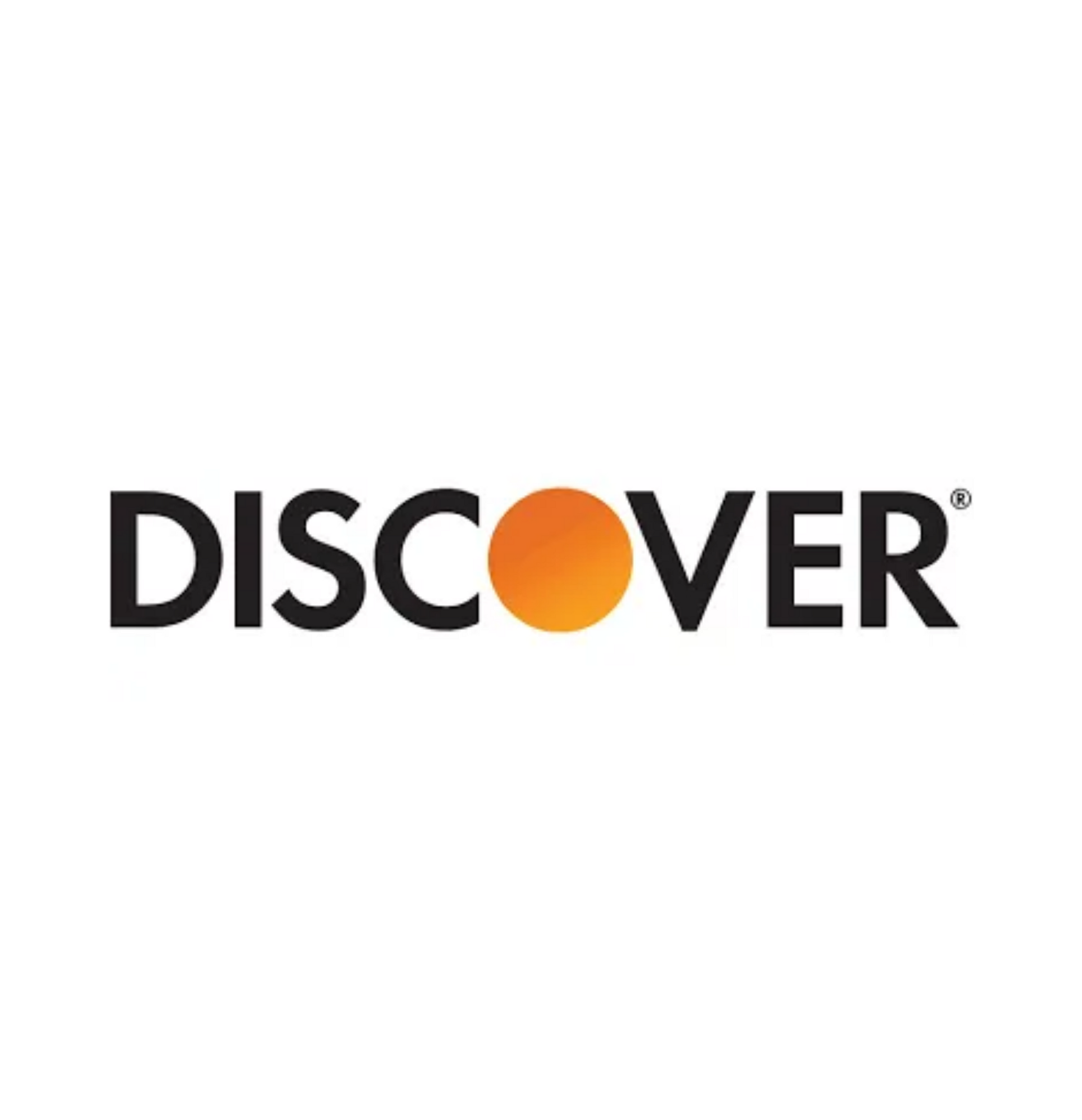 Discover logo in black and orange on a white background