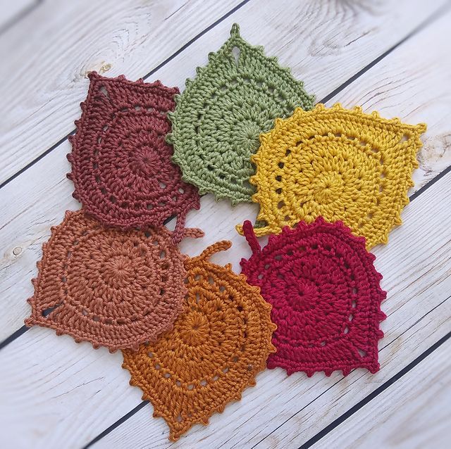 Crochet Leaf Coasters, October 11th (1:00 p.m. - 3:00 p.m.)