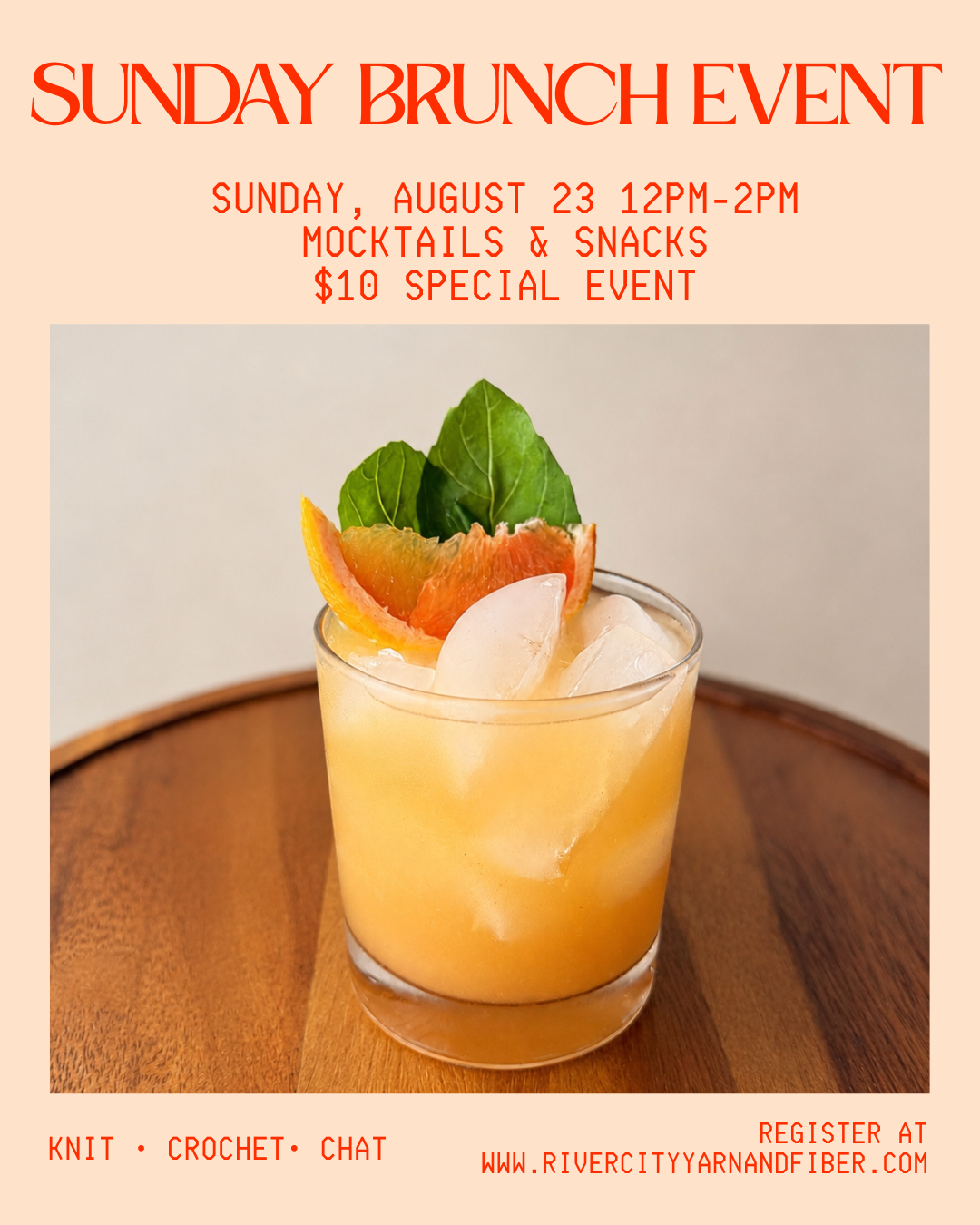 Sunday Brunch Event, August 23 (12:00 p.m. - 2: 00pm)