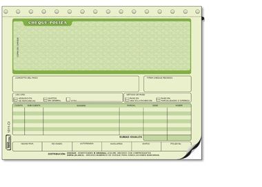 BLOCK PRINTAFORM 1011 POL. CHEQ. C/C