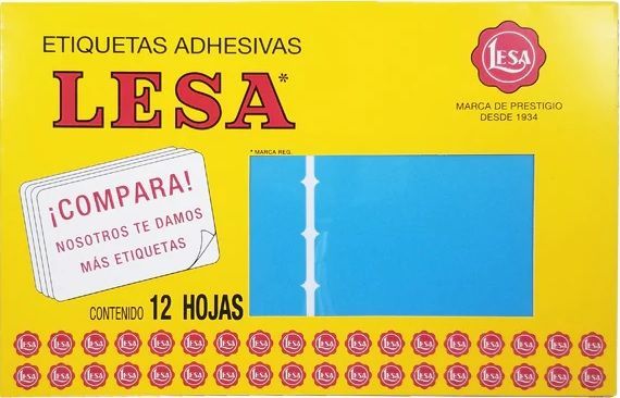 ETIQUETA LESA AZUL 20