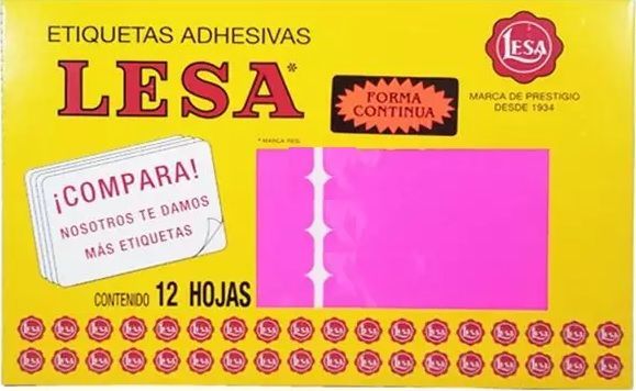 ETIQUETA LESA ROSA 20