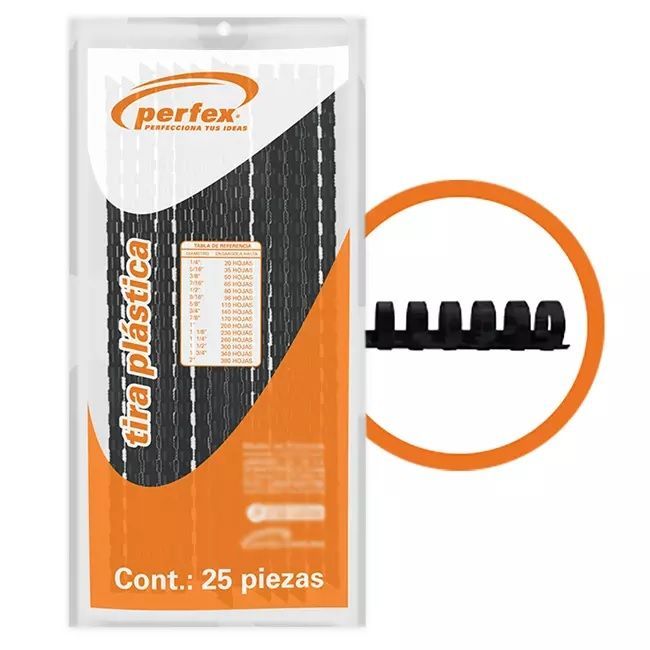 ARILLO PERFEX PCO 3/4 NEGRO BOLSA C/25