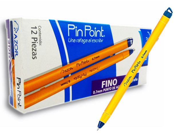 BOLIGRAFO AZOR PIN POINT FINO AZUL .7MM