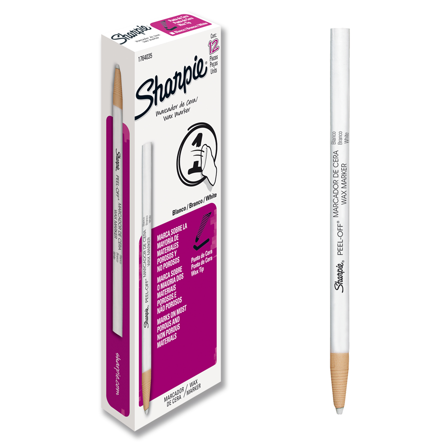 MARCADOR CERA SHARPIE MIRADO BLANCO